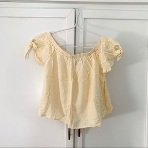 Beige Off-the Shoulder Shirt